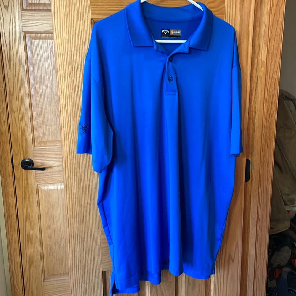 Callaway bright blue golf shirt